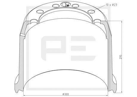 PE AUTOMOTIVE Piduritrummel 046.614-00A